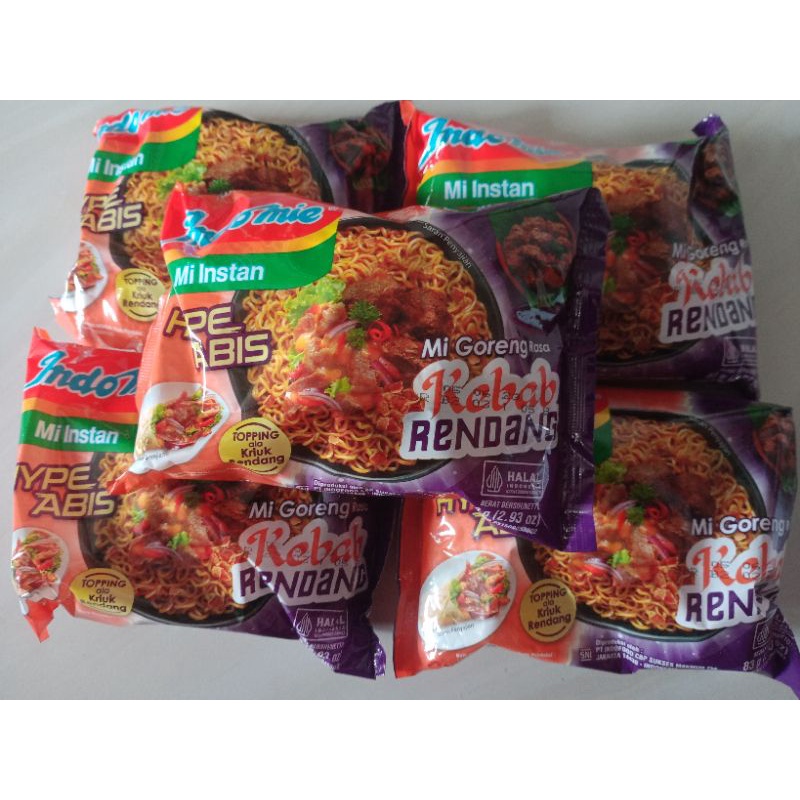 Jual mi indomie mi goreng baru rasa kebab rendang 83 g | Shopee Indonesia