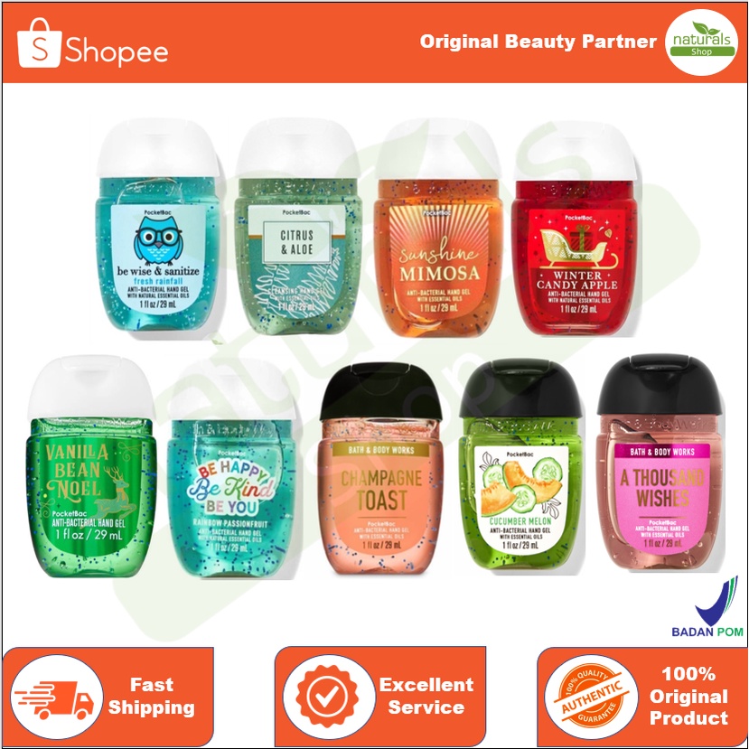 Jual BBW Bath and Body Works POCKET BAC HAND SANITIZER Winter Candy