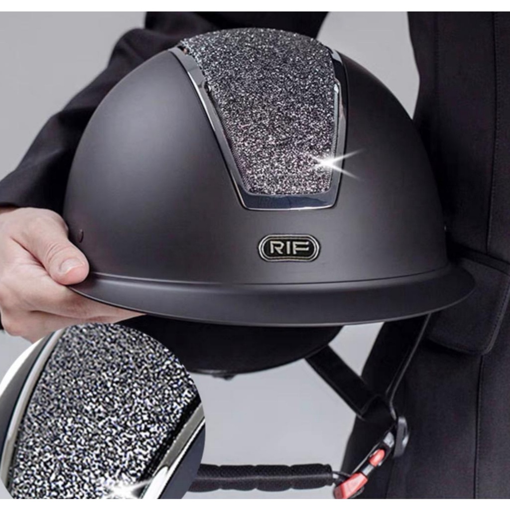 Jual Equestrian Safety Riding Helmet RIF with Crystal Glimmer | Shopee ...