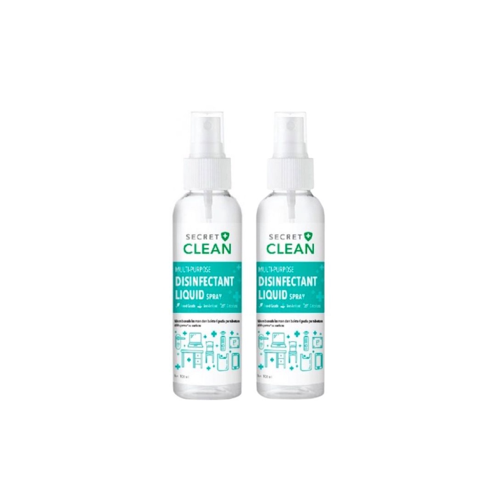 Jual Secret Clean Disinfectant Spray Food Grade 2 X 100 ML | Shopee ...