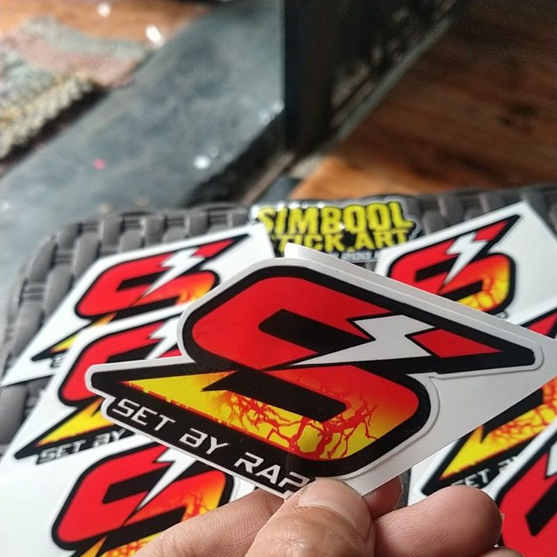 Jual STICKER S SET BY RAP PETIR bahan SUPER GLOSSY SIAP PASANG bahan ...