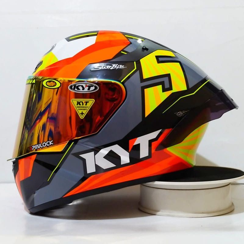 Jual HELM KYT TT COURSES JAUME MASIA 2019 PAKET GANTENG VISOR IRIDIUM