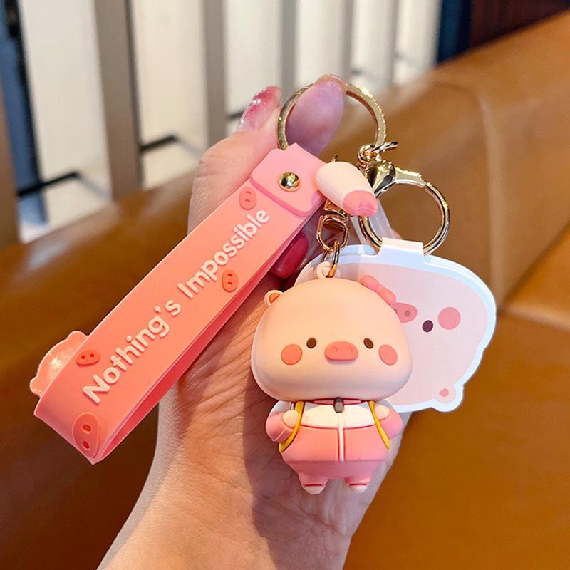 Jual Gantungan Kunci Keychain Baby Pig with School Uniform