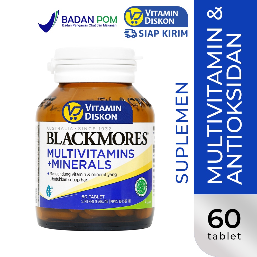 Jual BLACKMORES MULTIVITAMINS PLUS MINERALS BPOM KALBE 60 TAB