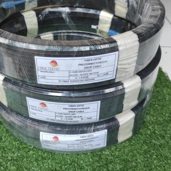 Jual Dropcore Precon 75 Meter Siap Pakai - Kabel FO 1 Core SC UPC ...