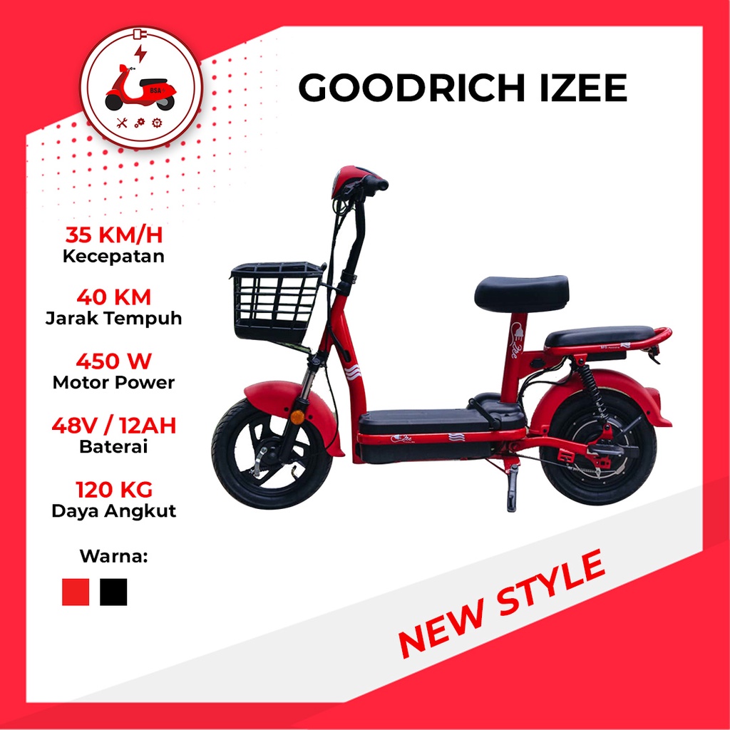 Jual Sepeda Listrik E Bike Goodrich E Zee Shopee Indonesia