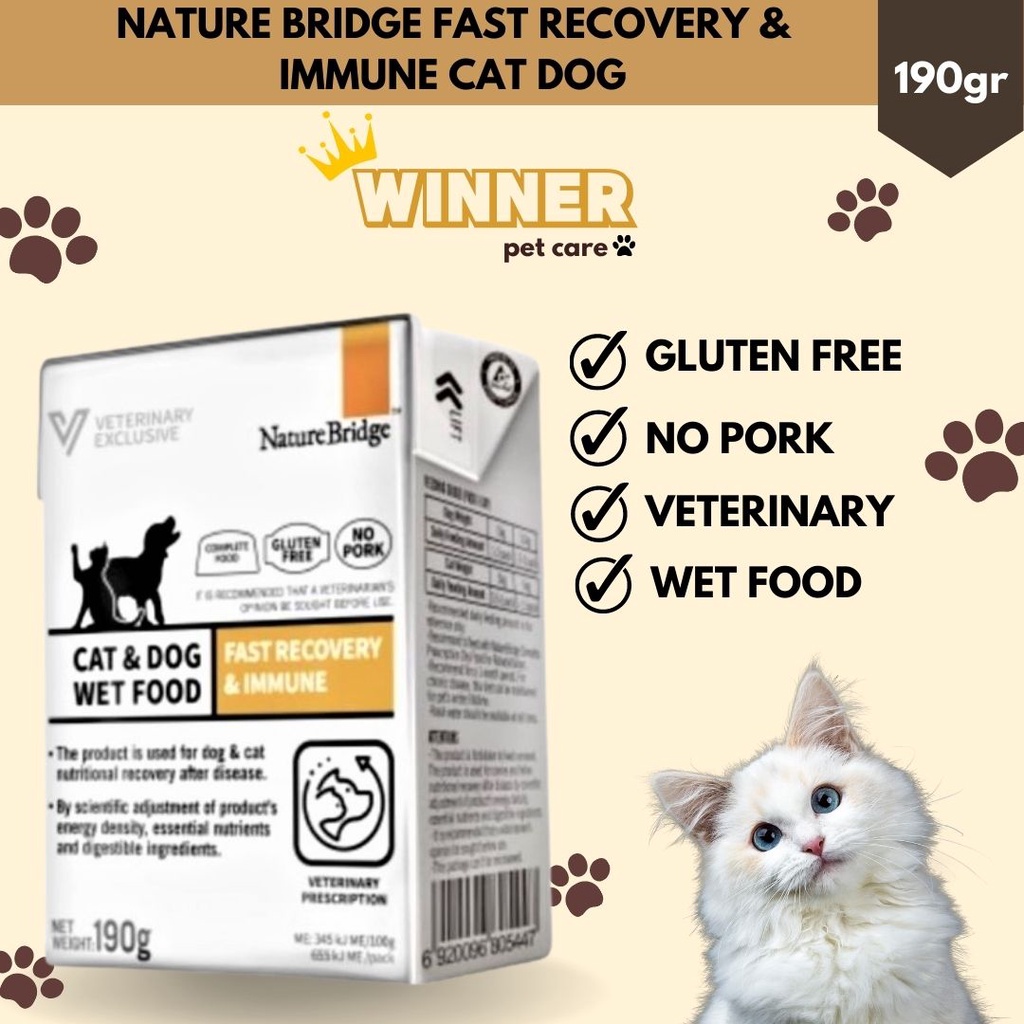 Jual Nature Bridge Fast Recovery and Immune Cat Dog Wet Food 190gr ...