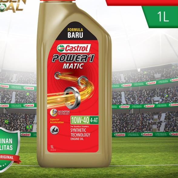 Jual Oli Mesin Motor Castrol POWER1 Matic 10W-40 Kemasan 1L - 1L ...