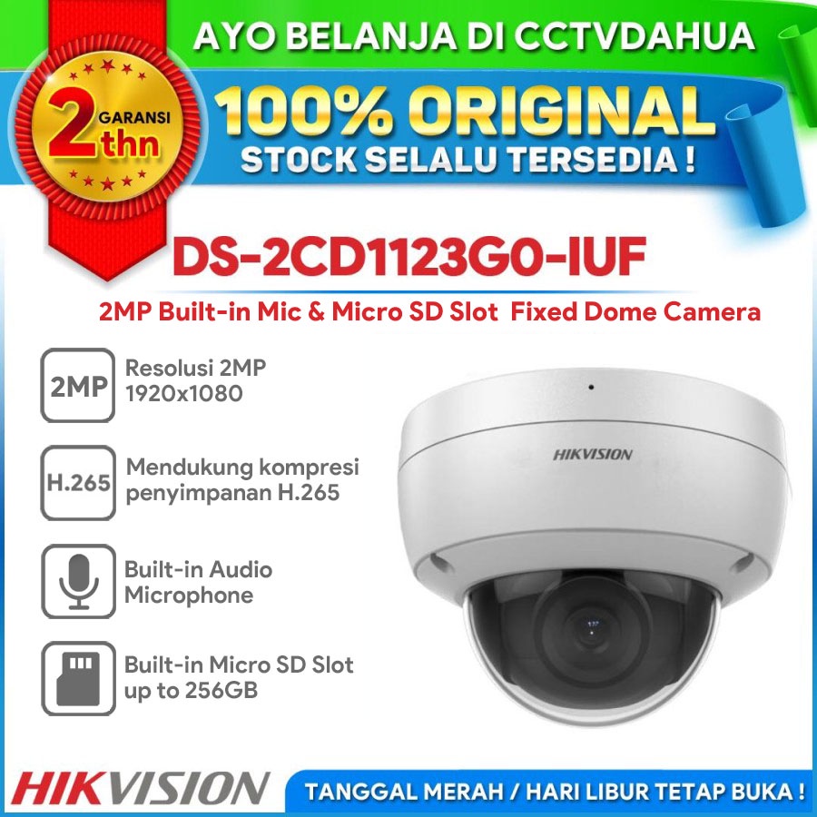 Jual Hikvision Ds Cd G Iuf Mp Built In Audio Micro Sd Slot Up