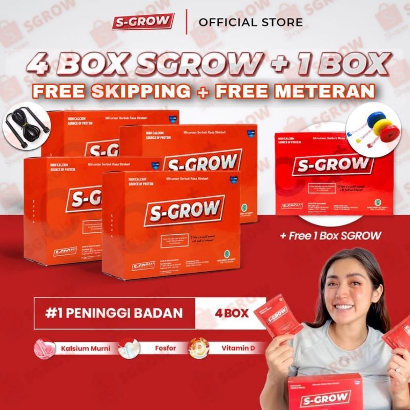 Jual S-Grow isi 5 Box (50 Sachet) | Shopee Indonesia