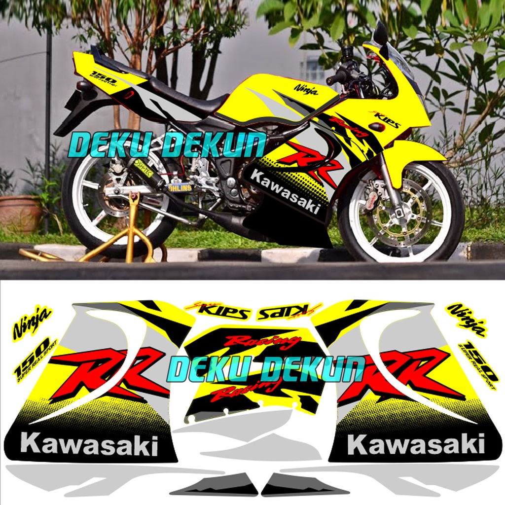 Jual Stiker Striping Ninja Rr Old Variasi Ultimate Kuning Cuting Laminasi Glosy Tahan Vernis