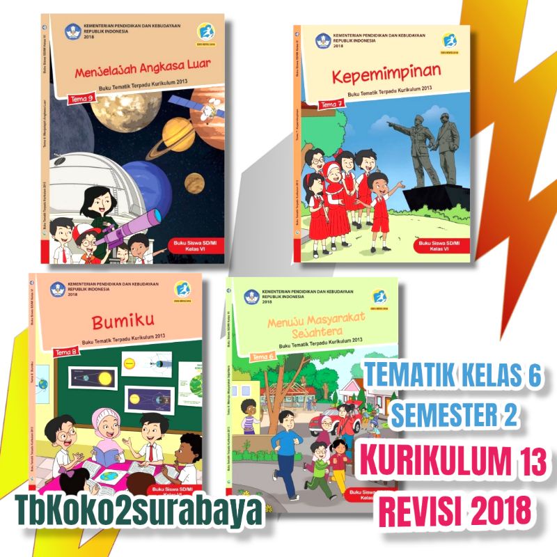 Jual BUKU TEMATIK SD KELAS 6 SEMESTER 2 TEMA 6789 K13 REVISI 2018 ...