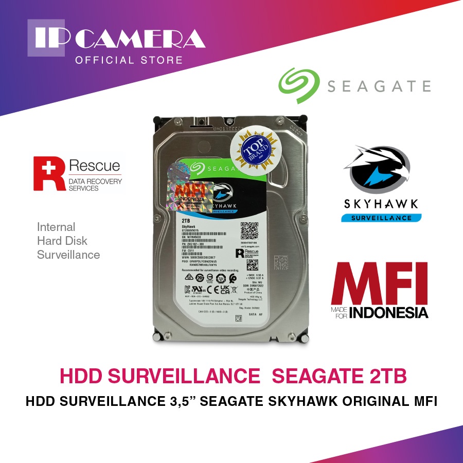 Jual Seagate Skyhawk Harddisk Surveillance Cctv 2tb Sata Garansi Resmi Shopee Indonesia 2379