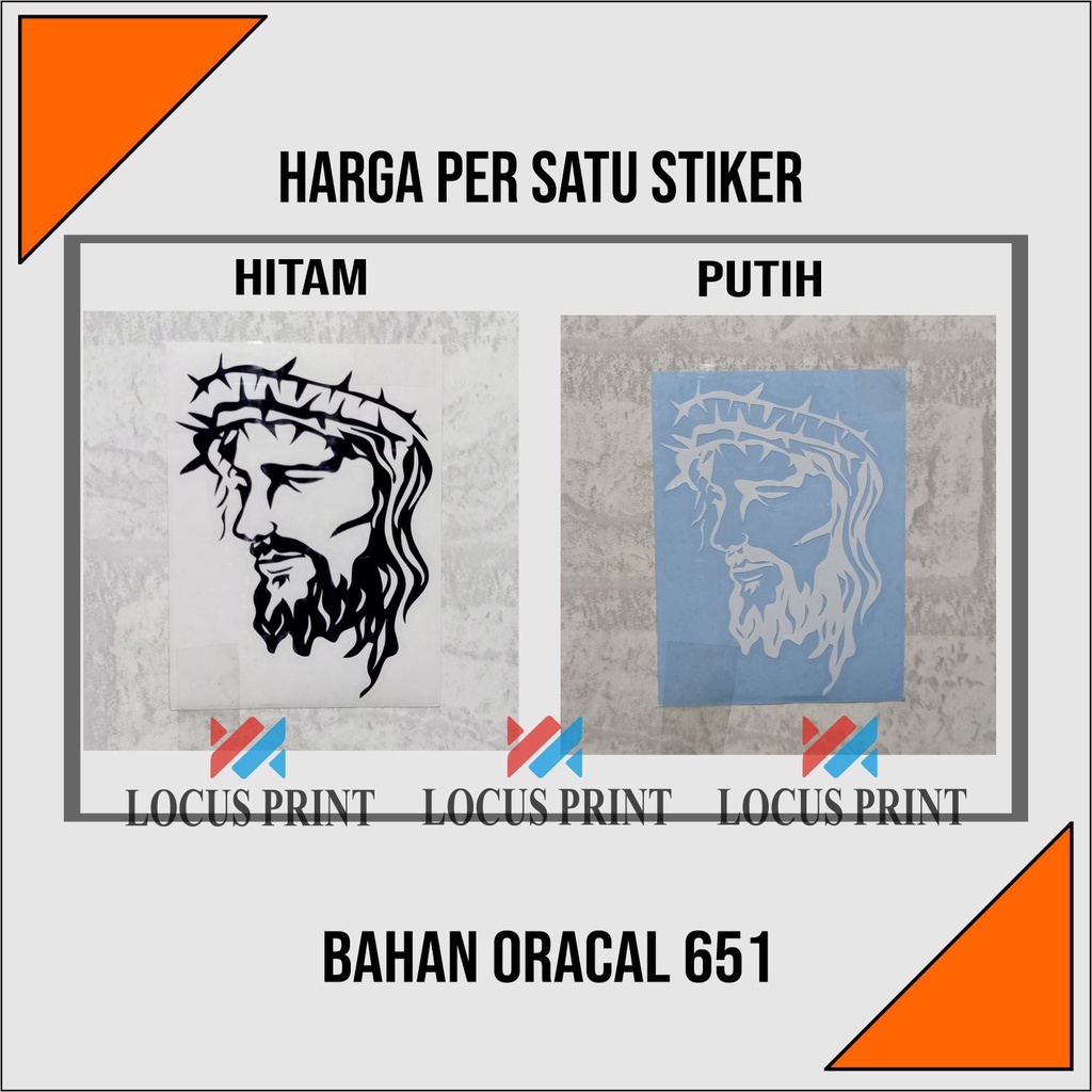 Jual Cutting Sticker Stiker Yesus Jesus Kristen Nasrani Protestan Bahan ...