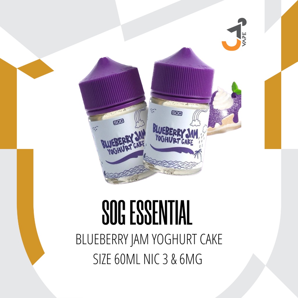 Jual ESSENTIAL SERIES BLUEBERRY JAM YOGHURT CAKE 60ML BY S.O.G E-LIQUID ...