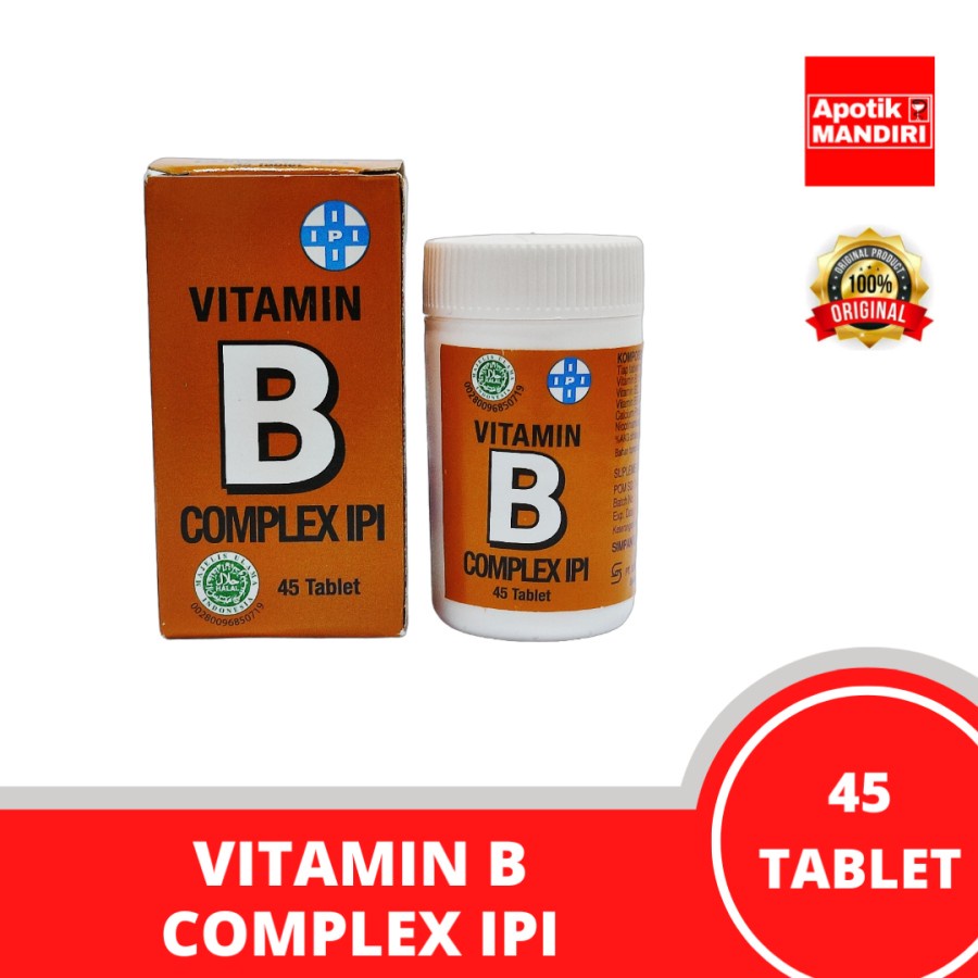 Jual VITAMIN B COMPLEX IPI - ISI 45 TABLET | Shopee Indonesia