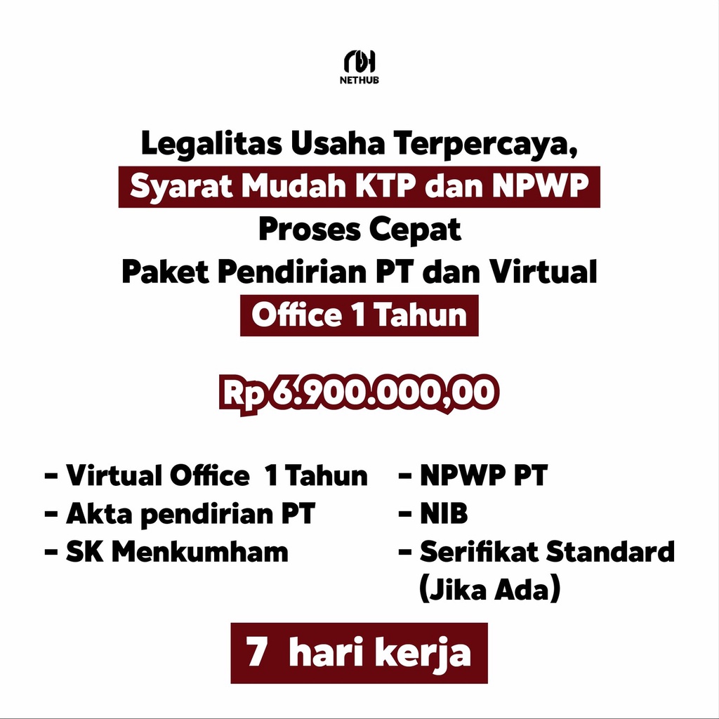 Jual Paket Pendirian Pt Dengan Virtual Office Murah Lengkap Shopee