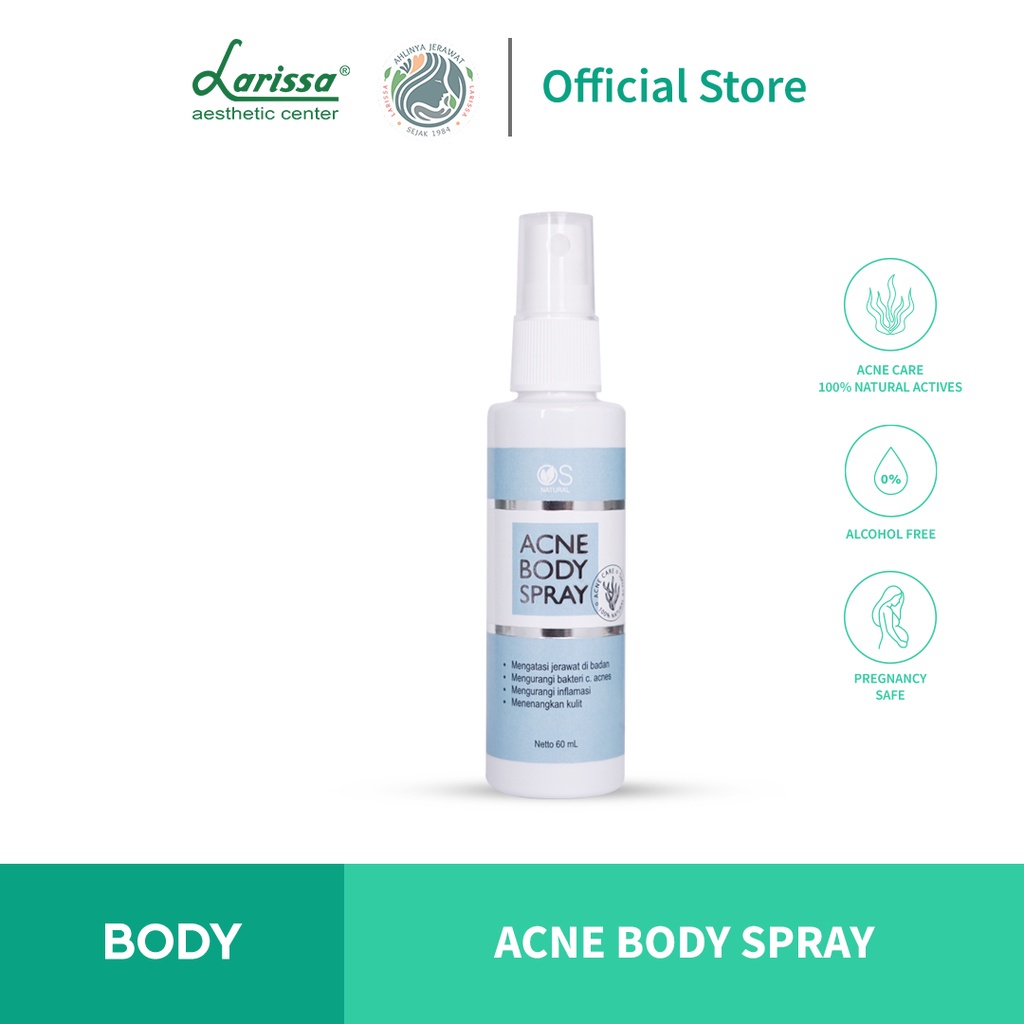 Jual Larissa Acne Body Spray - Perawatan Jerawat Untuk Tubuh (Obat