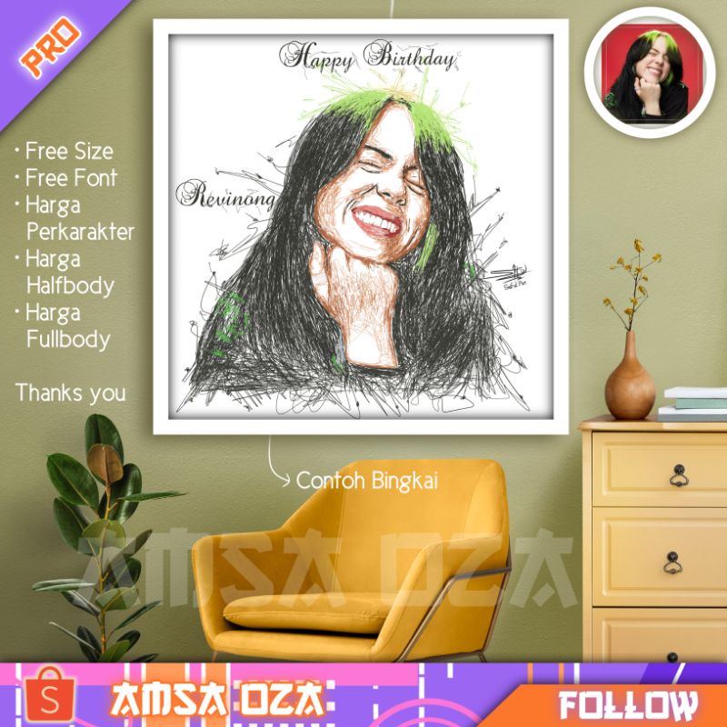 Jual SCRIBBEL ART/Vektor coretan/lukisan coretan/Coretan wajah