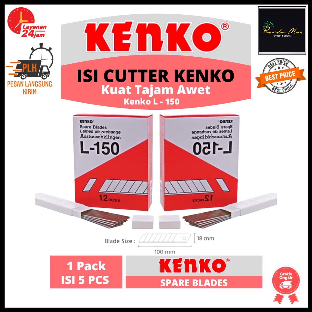 Jual Isi Cutter Kenko L Pisau Kater Potong Kertas Blade Refill