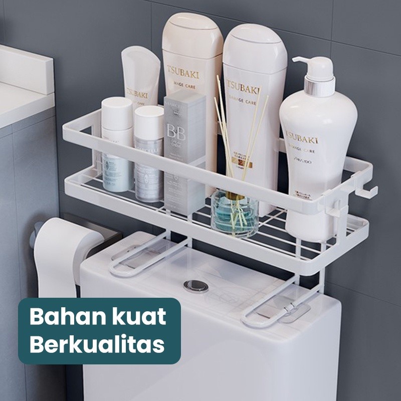 Jual CL Rak Toilet Closet WC Rak Kamar Mandi Tempel Tempat Gantung Anti ...