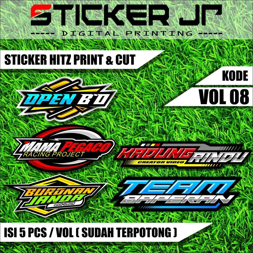 Jual Stiker Racing Vinyl Pack Print Cut Sticker Motor Hitz Grosir Jp