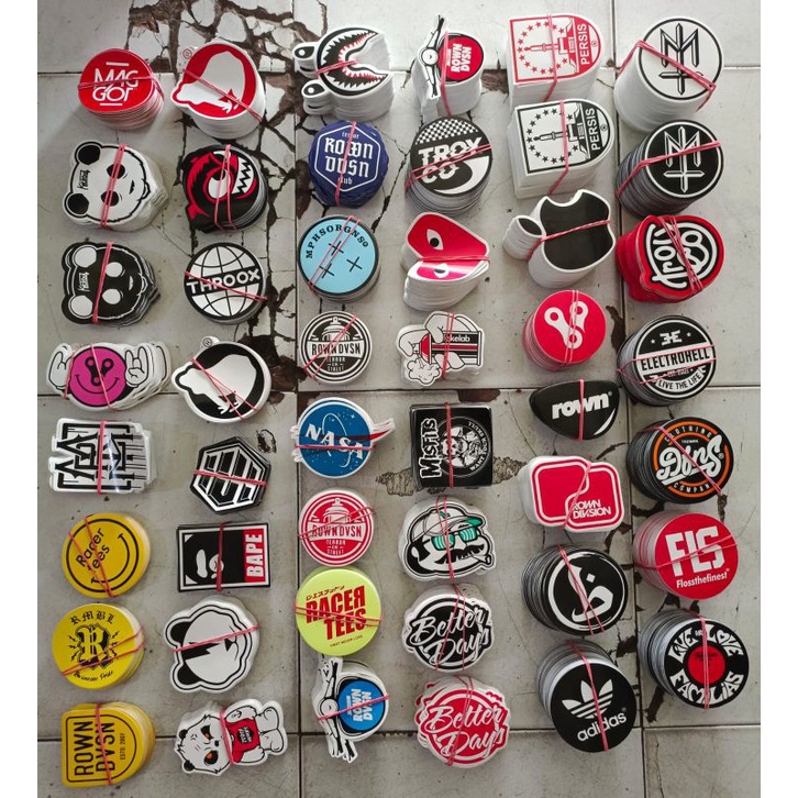 Jual Sticker distro Random 10.000(8pcs) | Shopee Indonesia