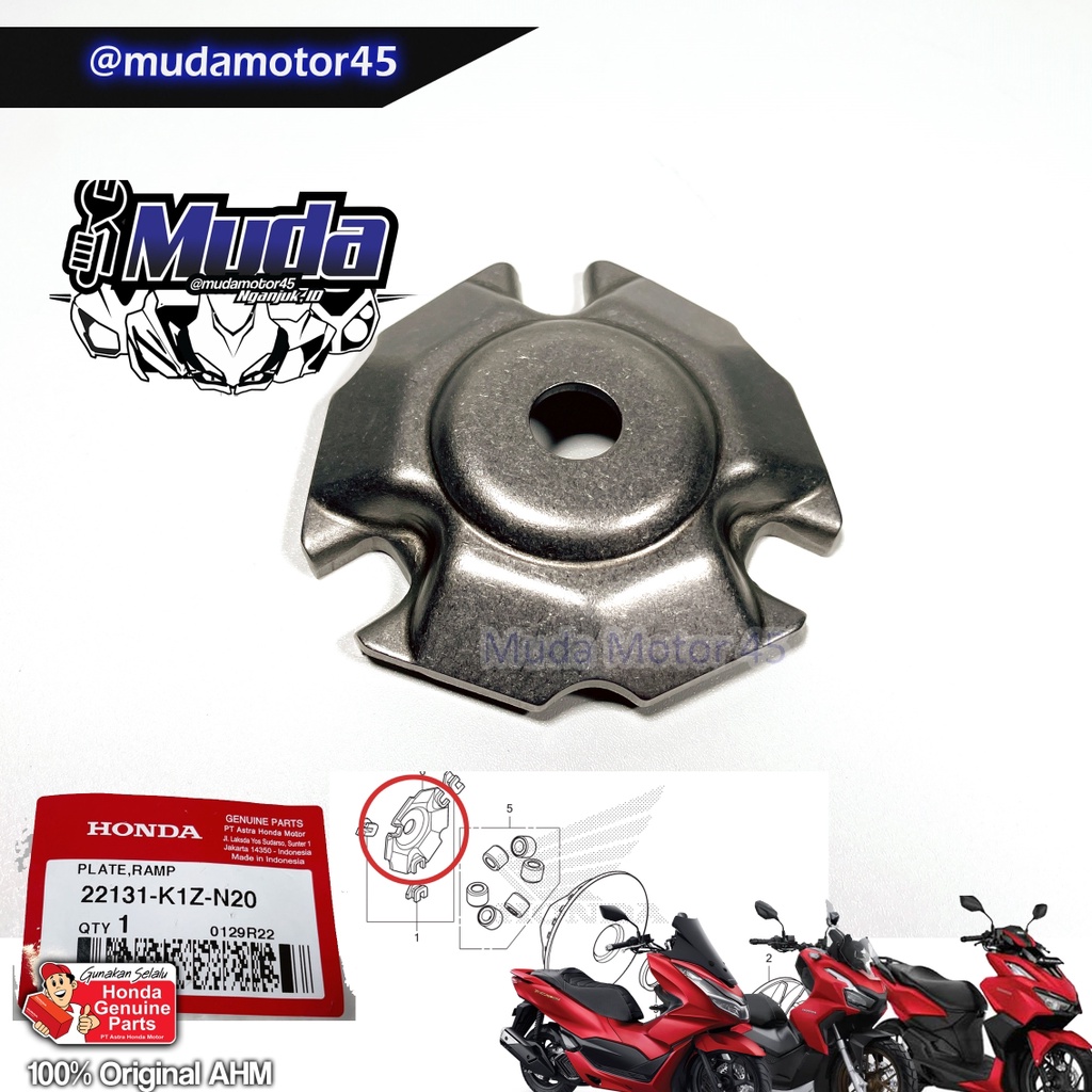 Jual PLATE RAMP PCX 160 ADV VARIO 22131-K1Z-N20 PLAT FRAME COVER TUTUP ...