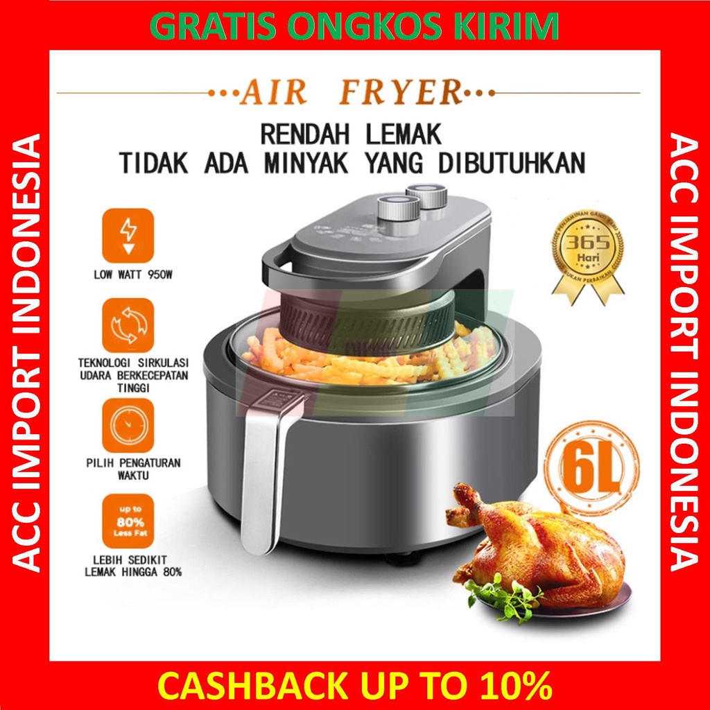 Jual Air Fryer Low Watt Alat Penggoreng Tanpa Minyak Oven Listrik SNI ...