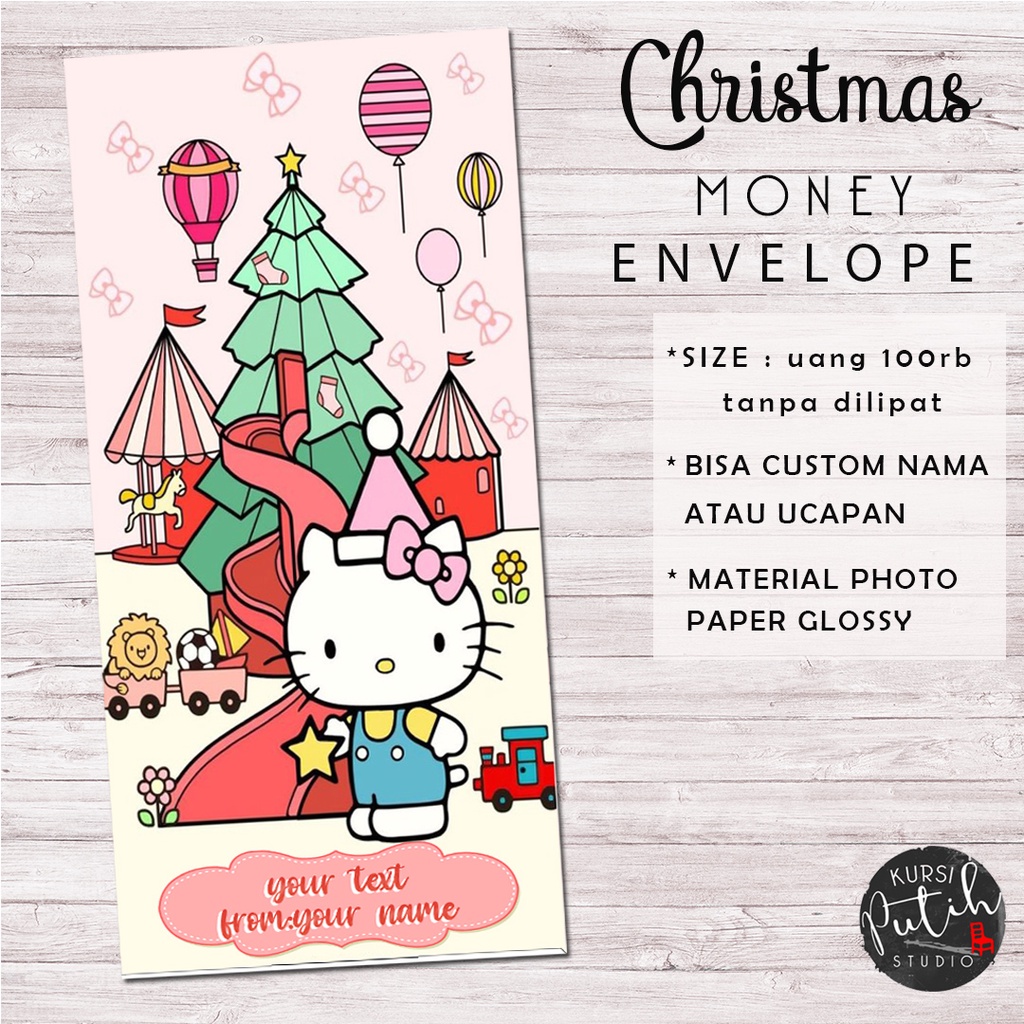 Jual amplop uang tema natal / Christmas money envelope tema christmas