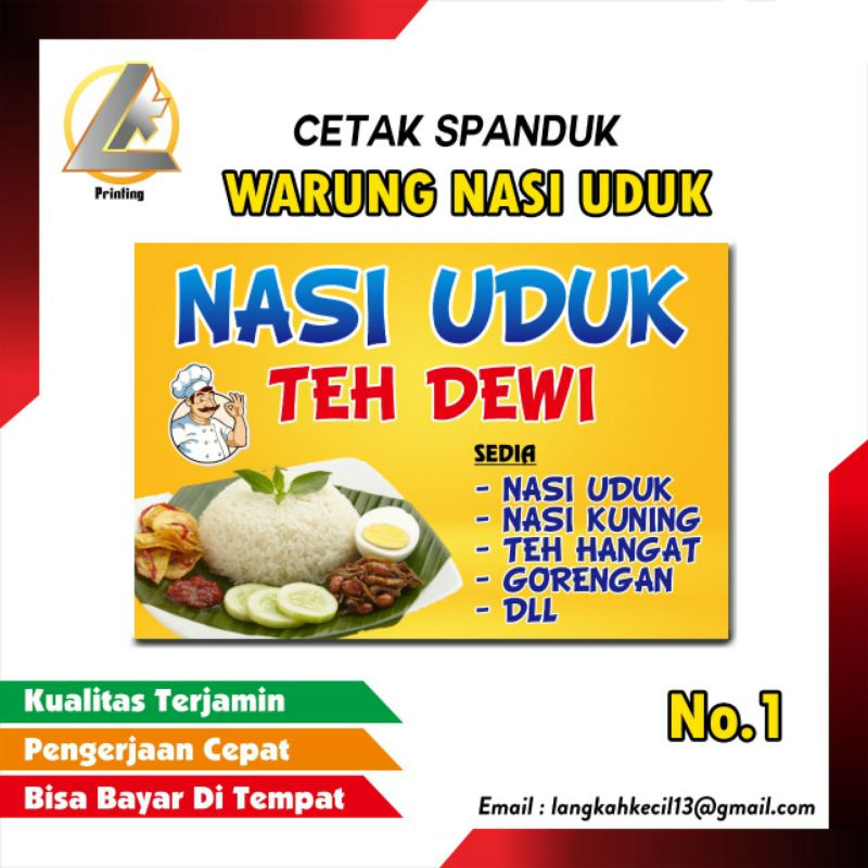 Jual Cetak Spanduk Banner Nasi Uduk Nasi Kuning Shopee Indonesia 4776