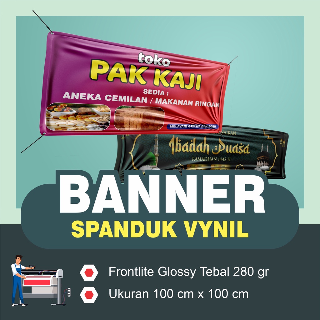 Jual CETAK MURAH BANNER/SPANDUK FRONTLITE 280 GSM | Shopee Indonesia