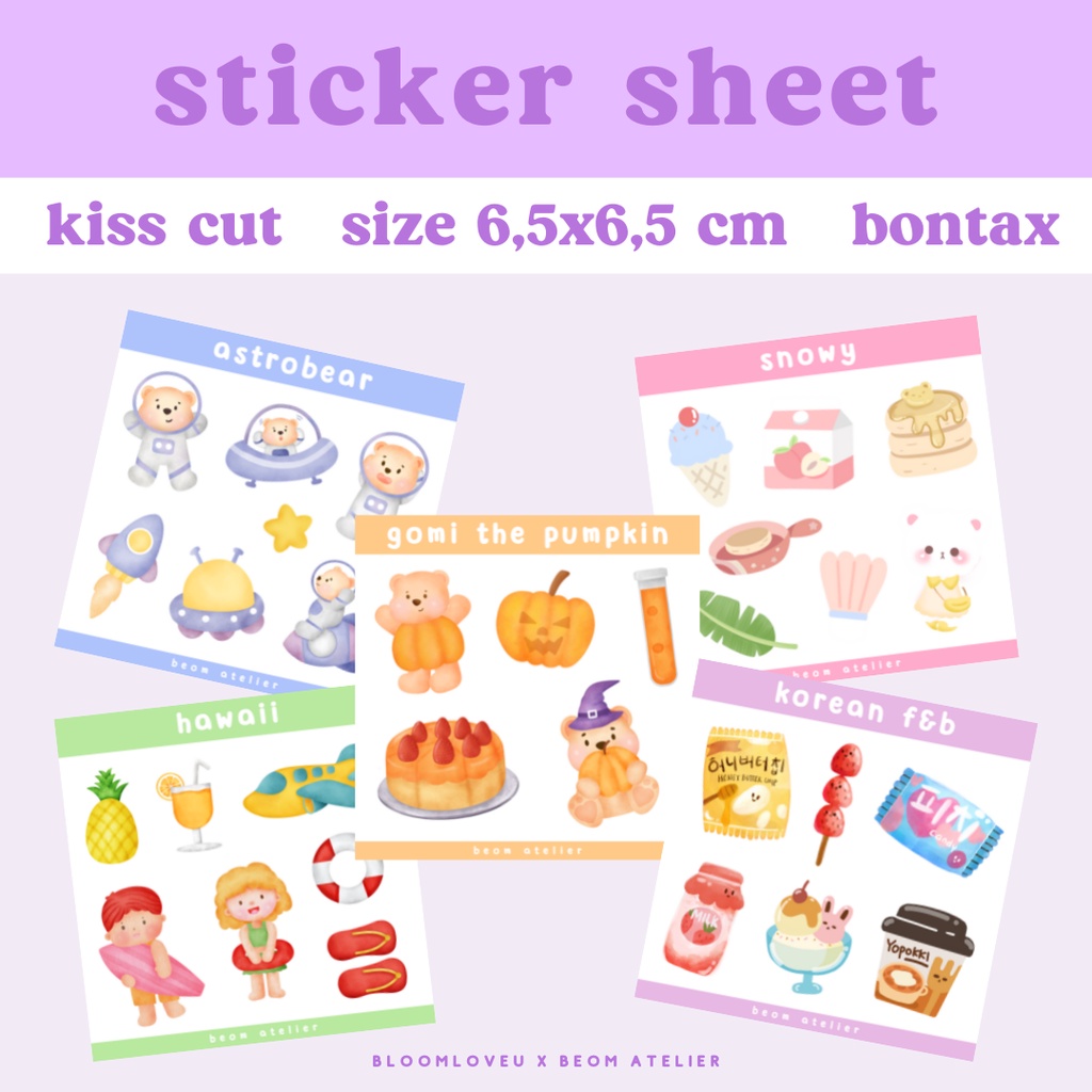 Jual [MIN BELI 10RB] Sticker Sheet Aesthetic Journal Stiker Kiss Cut ...