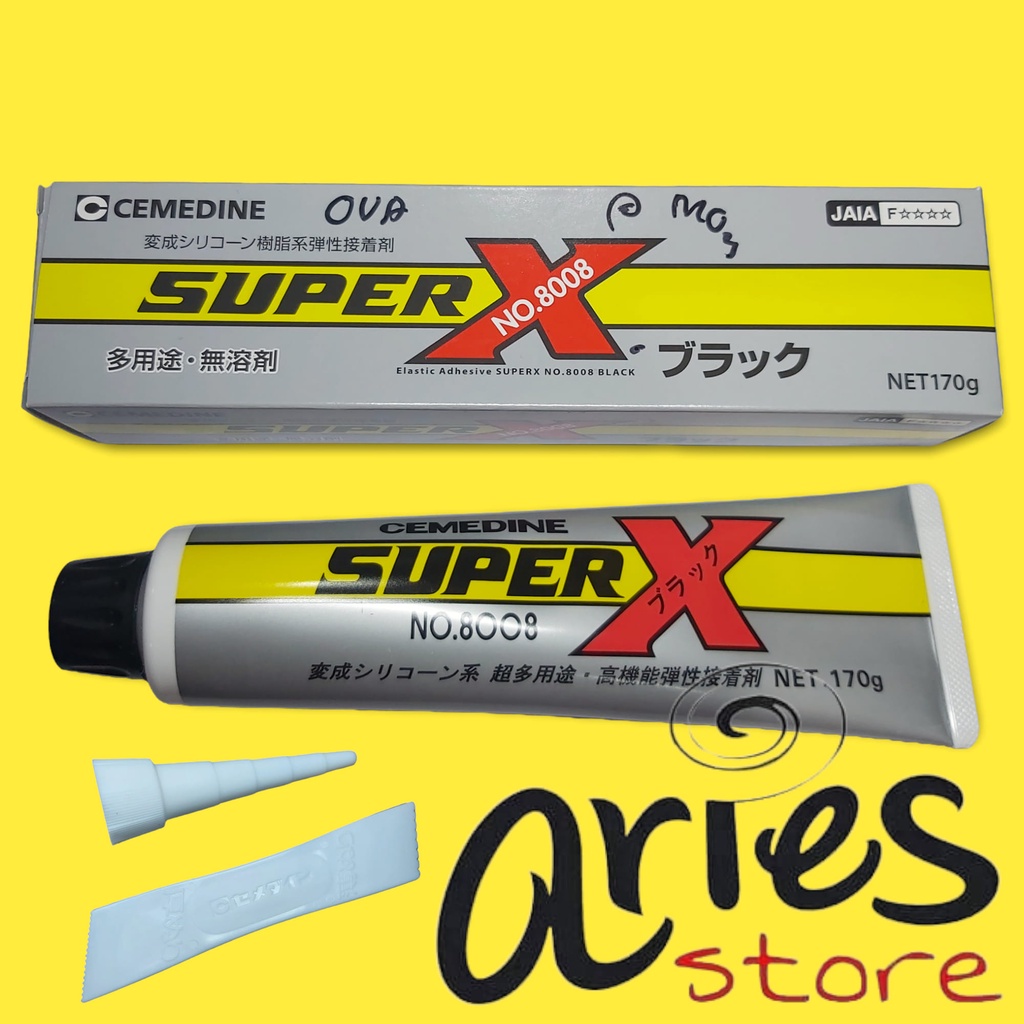 Jual LEM SUPER X NO 8008 CEMENDINE LEM SILICONE | Shopee Indonesia