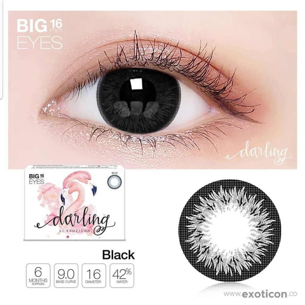 Jual [ NORMAL ] SOFTLENS DARLING BLACK COLOR | Shopee Indonesia