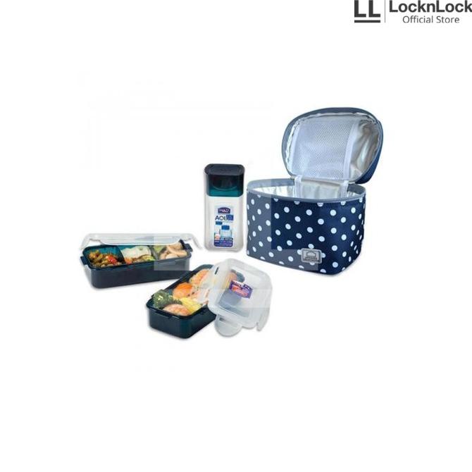 Jual LocknLock Dotted Lunch Box Set (Kotak Makan) | Shopee Indonesia