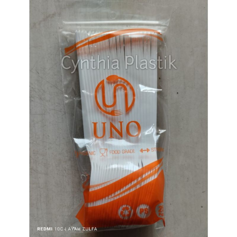 Jual Uno Sendok Plastik Putih Susu Isi Pcs Shopee Indonesia