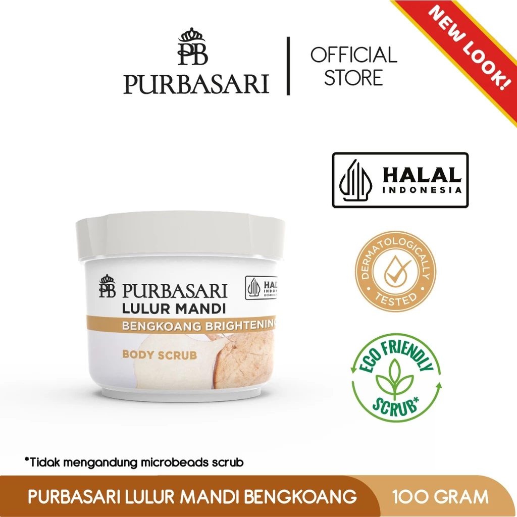 Lulur Mandi Bengkoang Purbasari untuk Pemutih dan Pelembab Kulit Perontok Daki