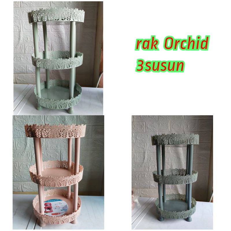 Jual Rak Serbaguna 3 Susun / Rak Clio Orchid Model Bulat / Rak Kosmetik ...