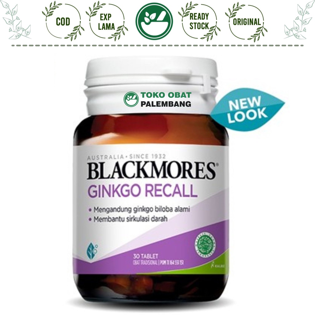 Jual BLACKMORES GINKGO RECALL 30 TABLET GINKGO BILOBA GINGKO DAYA INGAT ...