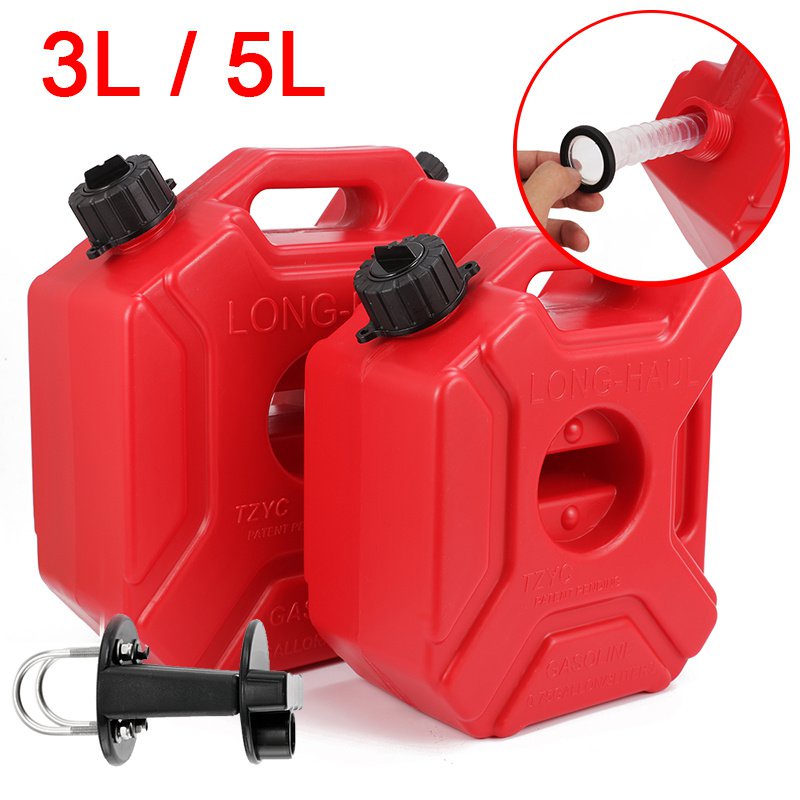 Jual &3L 5L Portable Jerry Can Motorcycle Car Emergency Fuel Tank Gas