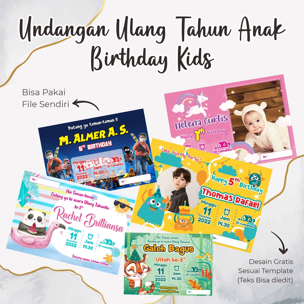 Jual KARTU UCAPAN UNDANGAN ULTAH / ULANG TAHUN / BIRTHDAY CARD ...