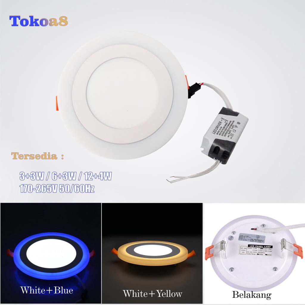 Jual Downlight Led Panel Warna Watt Watt Wett Bulat Dan