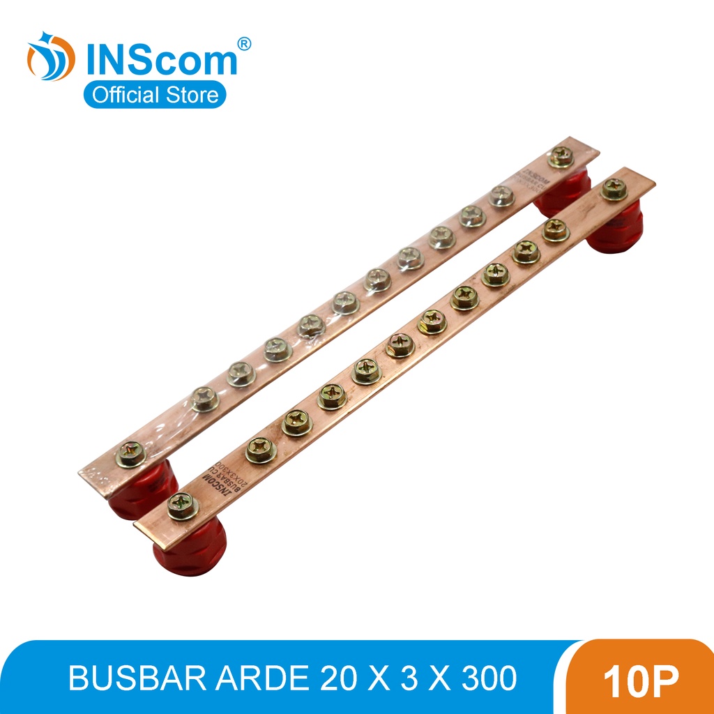 Jual BUSBAR ARDE TEMBAGA 20 X 3 X 300 / TERMINAL NOL PLAT ISOLATOR ...