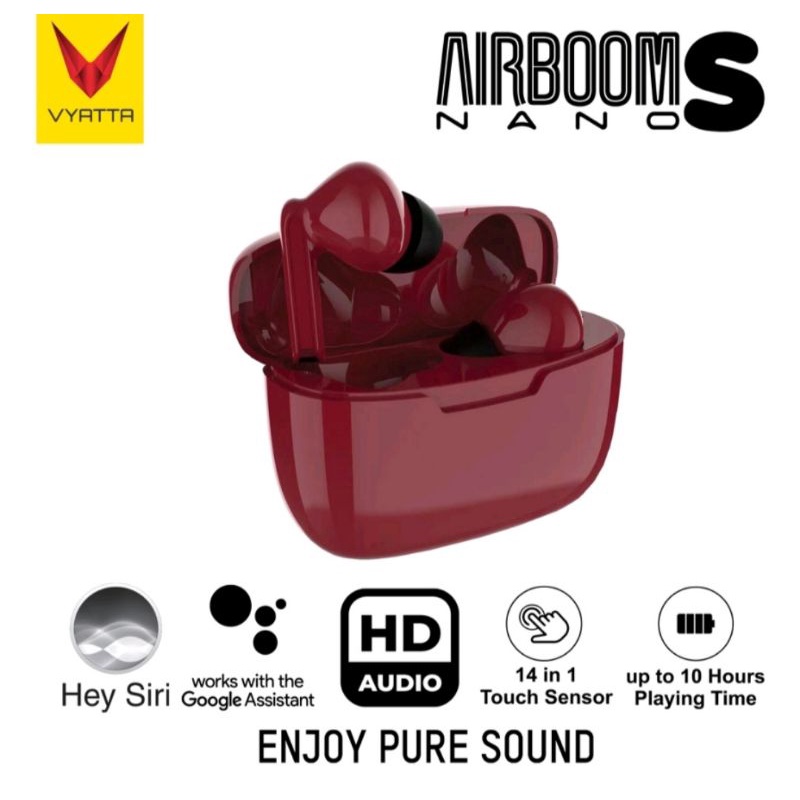 Jual Vyatta Airboom Nano S TWS - Red | Shopee Indonesia