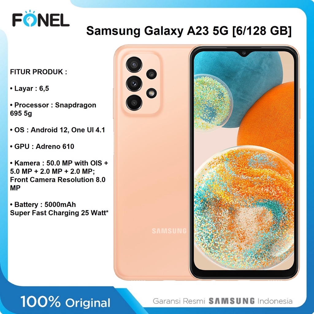 Jual Samsung Galaxy A23 5G [6GB/ 128GB/ Garansi Resmi] | Shopee Indonesia