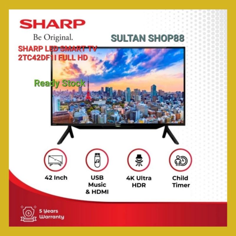 Jual SHARP LED SMART 2TC42DF1I 43 INCH FULL HD DIGITAL TV 2TC42DF1 ...