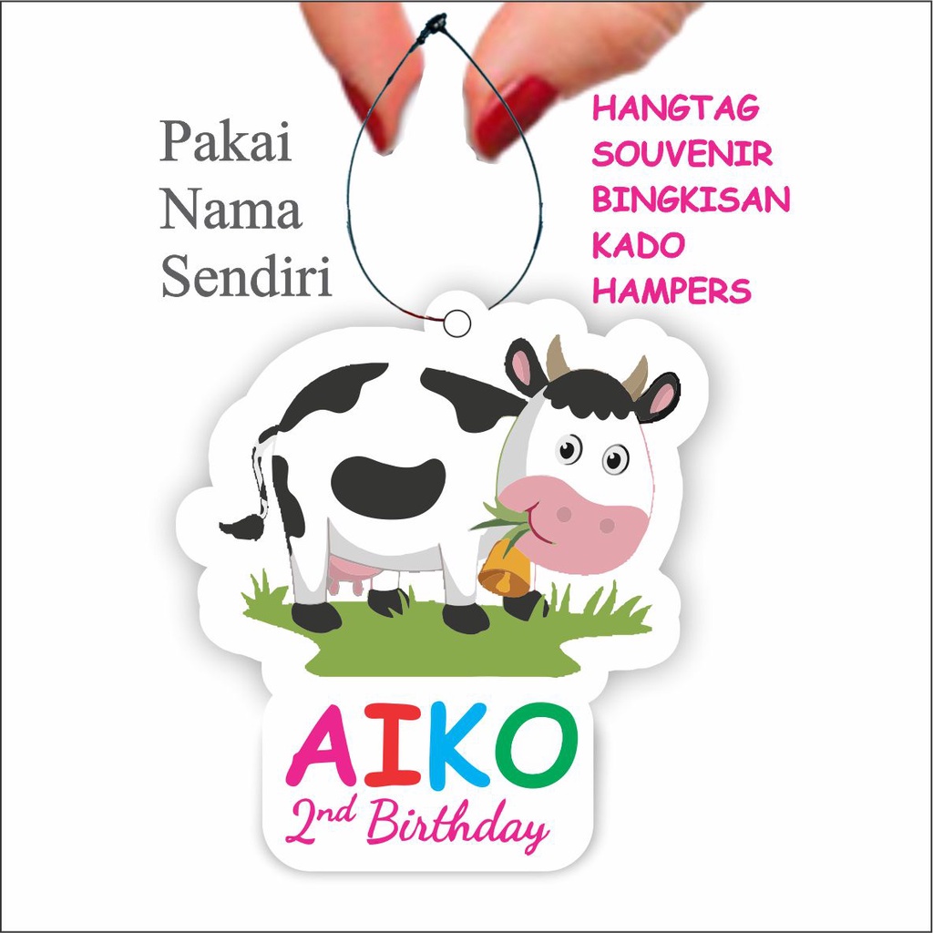 Jual (20pcs) Hangtag Custom Bentuk Animal Series Bisa Custom Desain ...