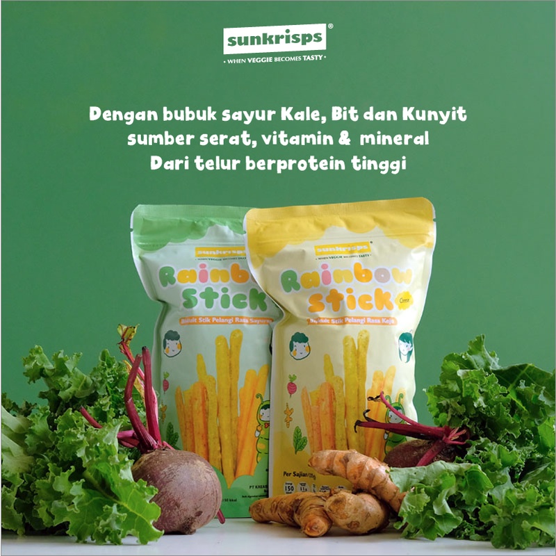 Jual Sunkrisps Rainbow Stick 50 gram - Veggie/Original | Stik Pelangi ...