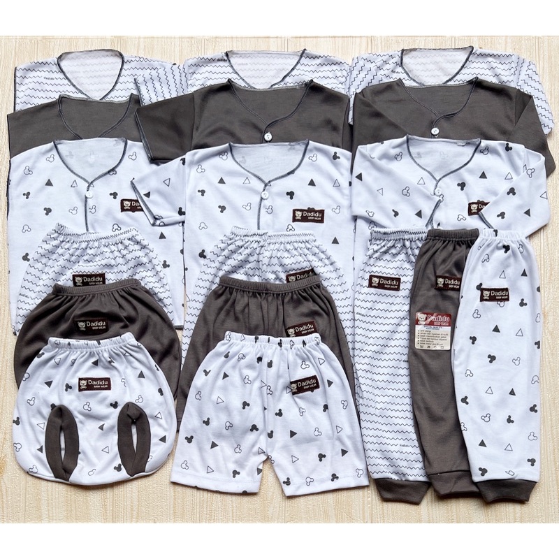 Jual Dadidu Grey Abu Tua Series Pcs Paket Baju Bayi Celana Bayi Setelan Bayi Baju Bayi